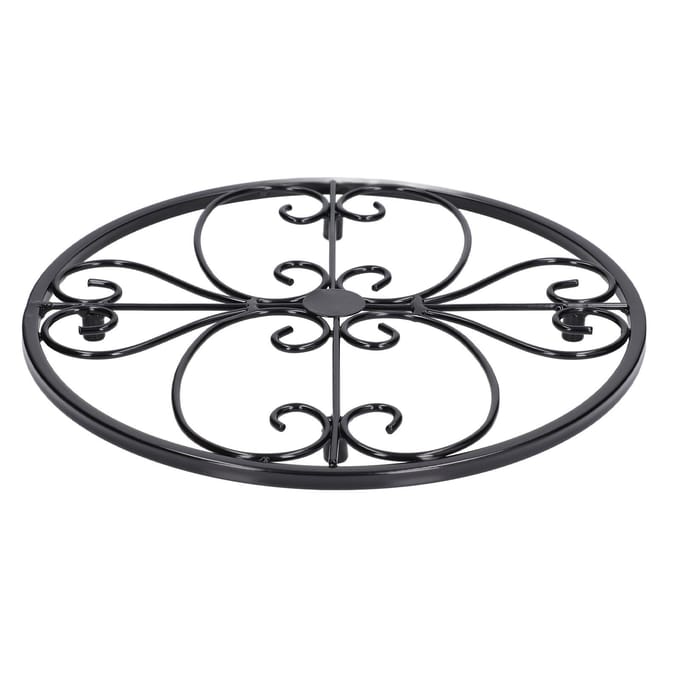 Support de fleurs Style élégant Conception unique autoportante Durable Stable Facilement déplaçable Étagère à plantes pour jardin maison black