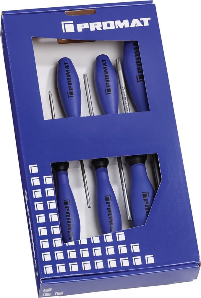 Promat 6-delige schroevendraaierset - torx