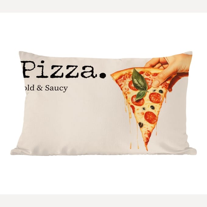 Sierkussens - Kussentjes Woonkamer - 60x40 cm - Pizza - Kaas - Pepperoni
