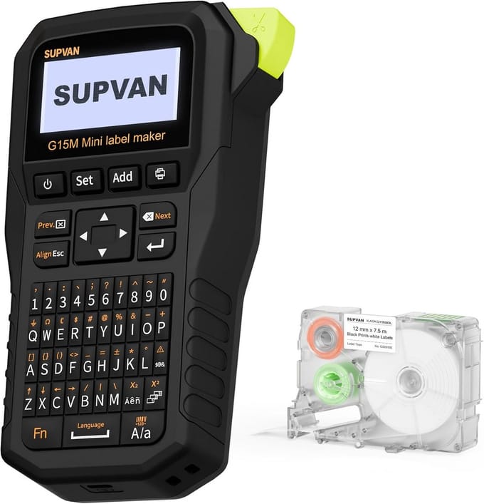 Draagbare Mini Labelprinter met Toetsenbord - Oplaadbaar en Compact Labelapparaat
