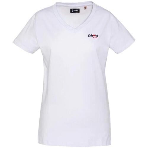 T-shirt Schott TSBRODEDW