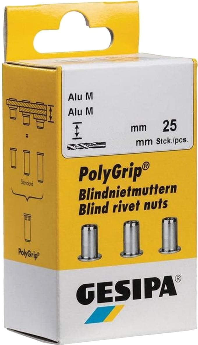 GESIPA Blindklinkmoer PolyGrip® Nietpen d x l 7 x 13,5 mm M5 - 1464843