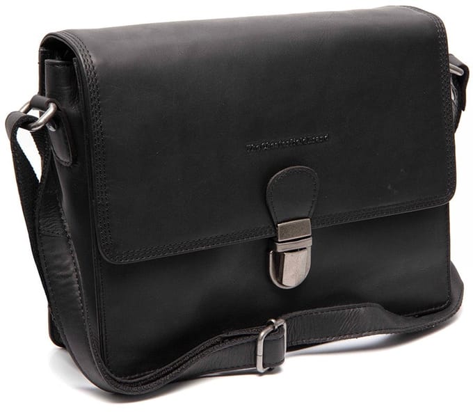 The Chesterfield Brand Lunor Waxed Pull Up Schoudertas - Zwart