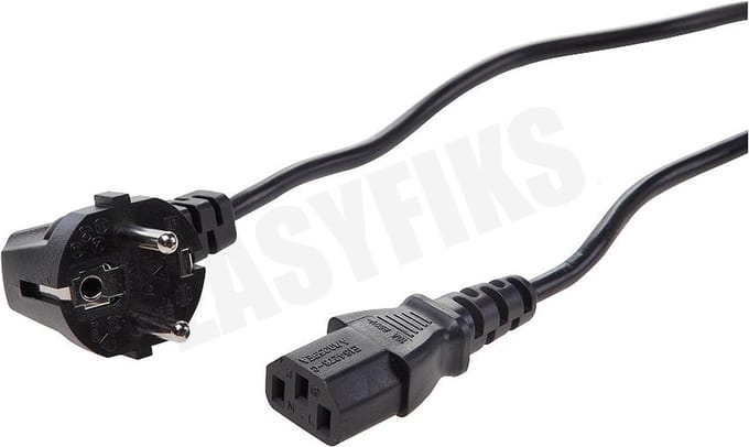 Easyfiks Netvoedingskabel Voedingskabel C13, 230V, 10 Amp 2.5 Meter, 3x0.75mm2 BME717