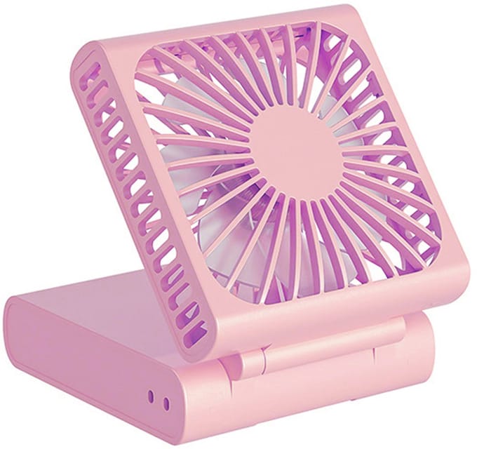 Kleine ventilator op batterijen, handventilator, bureauventilator, oplaadbare persoonlijke handventilator (USB)