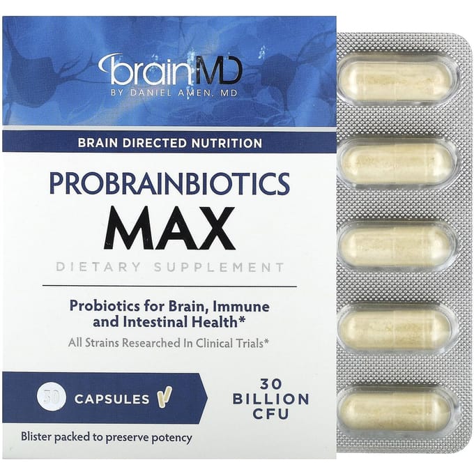 BrainMD, Probrainbiotics Max, 30 milliards d'UFC, 30 capsules