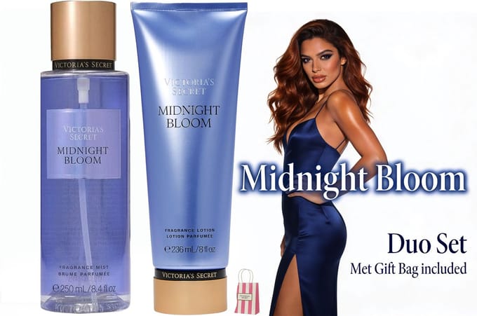 Victoria Secret Midnight Bloom Body Mist & Lotion Duo Set Met Geschenktasje
