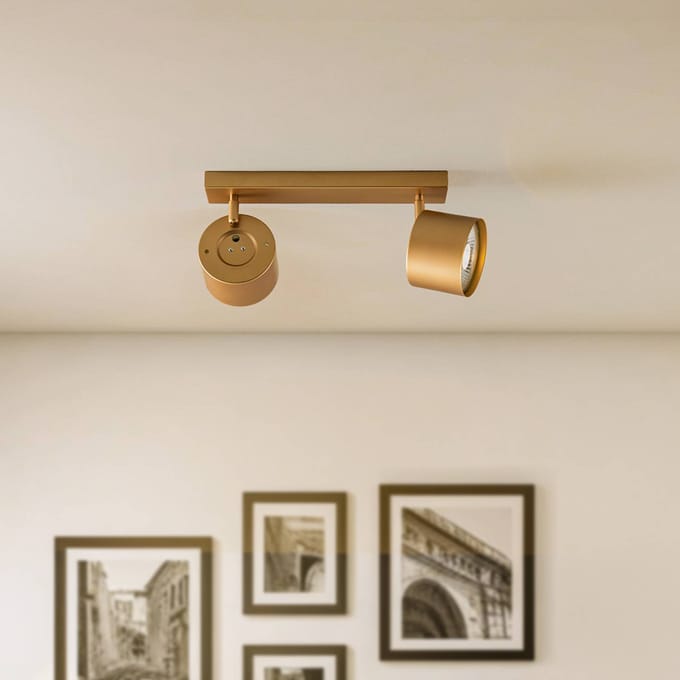 Argon Plafondspot Chloe verstelbaar 2-lamps, goud
