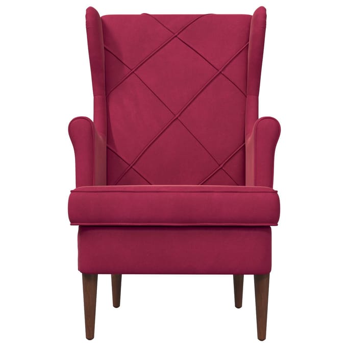 vidaXL - Fauteuil - Wijnrood - Fluweel