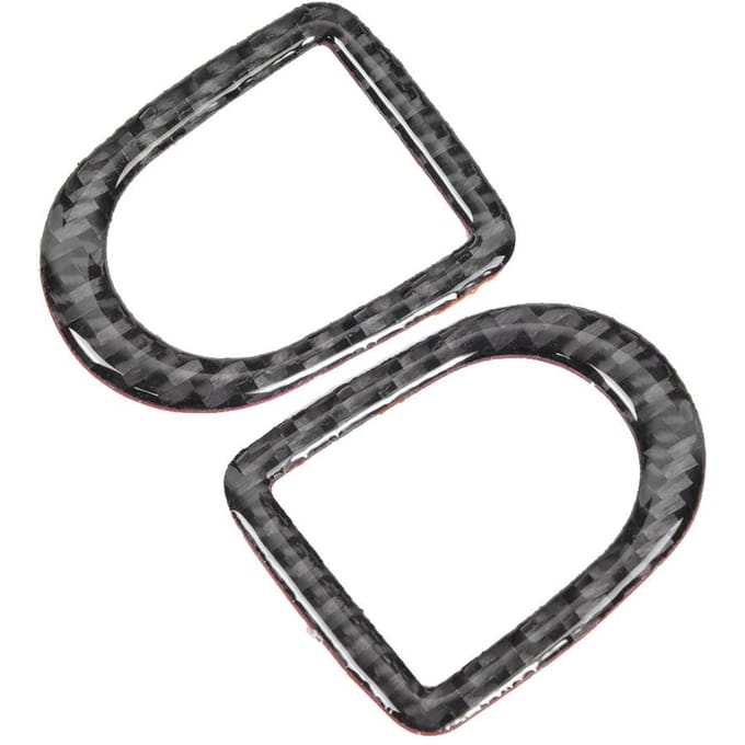 2 stuks Koolstofvezel Auto Deurslot Pin Knop Frame Trim Past voor Ford Mustang 20092013 black