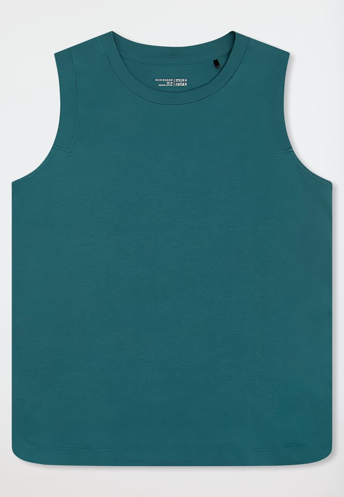 Tanktop van gemerceriseerd interlock, groen - Mix+ Relax 34
