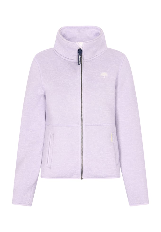 Schmuddelwedda Gebreide fleece jas Dames Grijsviolet gemêleerd