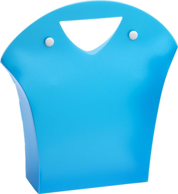 Cadeautasjes plastic semi-transparant, 16x6x26,5 cm BLAUW (100 stuks)