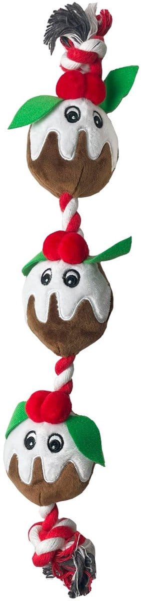 Happy Pet Kerstpudding Flostouw 49X9X6 cm