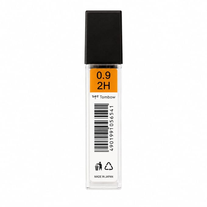 Tombow - Leads vulpotlood vulling - 0.9mm - Navulling - 2H - koker 12 stuks