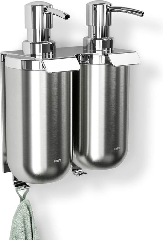 UMBRA  RVS zeepdispenser   - Zilver - Dubbele zeeppomp