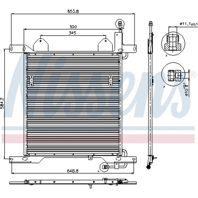 Condensator, airconditioning NISSENS 94342