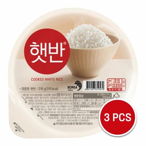 Riz blanc instantané CJ Hetban, taille originale, 210 g (2 possibilités) 3PCS red