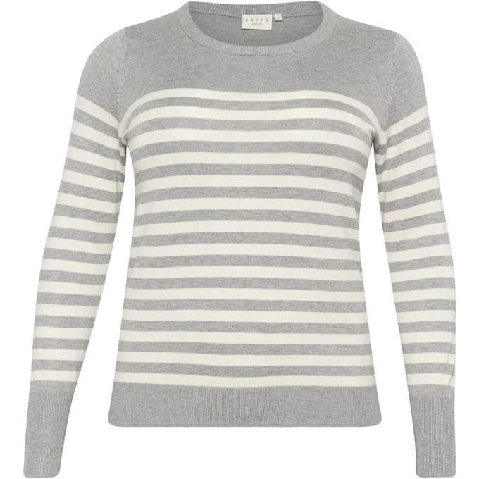 Gestreepte gebreide trui voor dames KAFFE Curve Lizzy