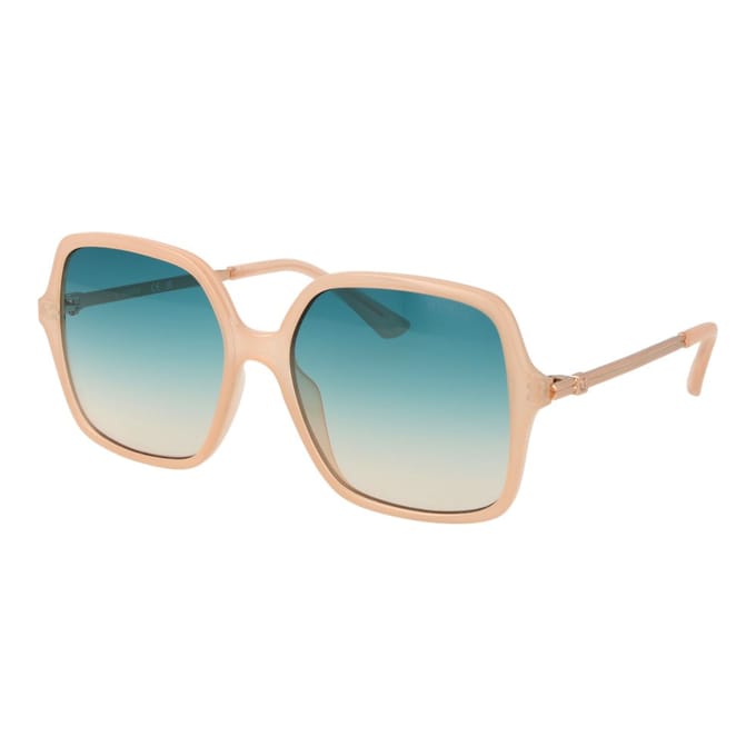 Guess GU7845 57P glanzende beige groene zonnebril met kleurverloop