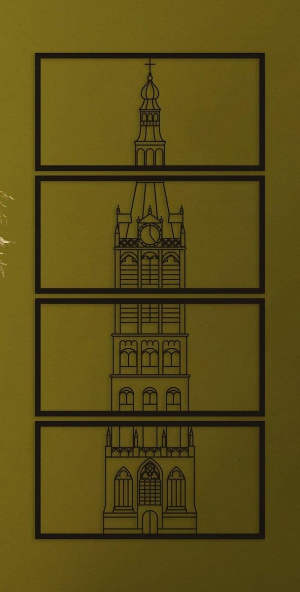 Wanddecoratie | Sint-Janstoren Den Bosch - L (50x105cm)