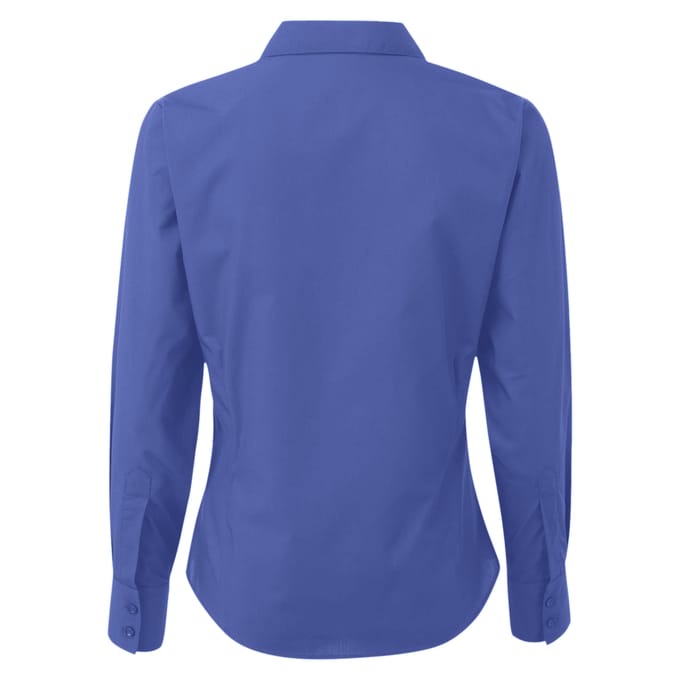 Premier Dames/Dames Popeline Blouse met Lange Mouwen (Koninklijk)