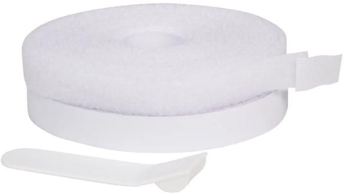 Hamstra klittenband zelfklevend - wit - 400 cm - 15 mm