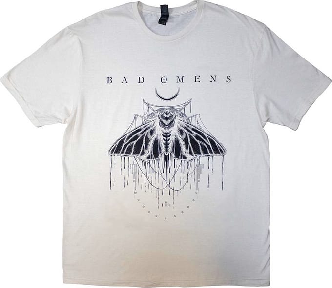Bad Omens - Moth Heren T-shirt - M - Wit
