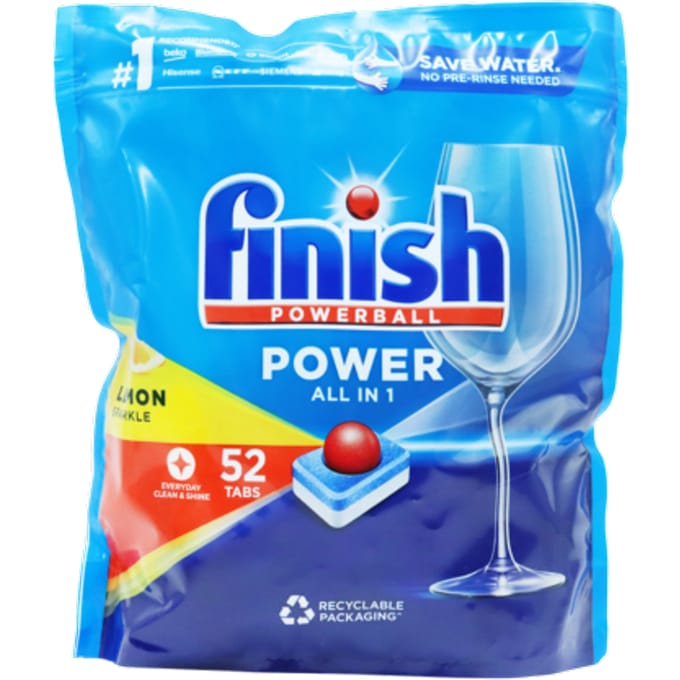 Finish All-in-One Lemon Dishwasher Tablets – 52 stuks