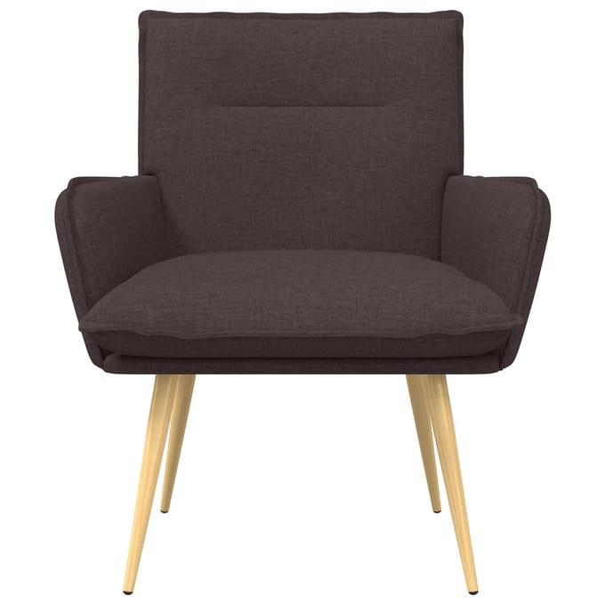 vidaXL - Fauteuil - Donkerbruin - Stof