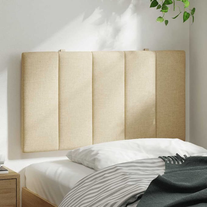 vidaXL - Hoofdbordkussen - "Hanko" - 80 - cm - stof - crèmekleurig