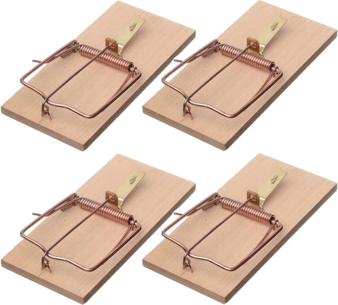 Nature Rattenval - 4x stuks - 17 cm - rattenklemmen - ongediertebestrijding