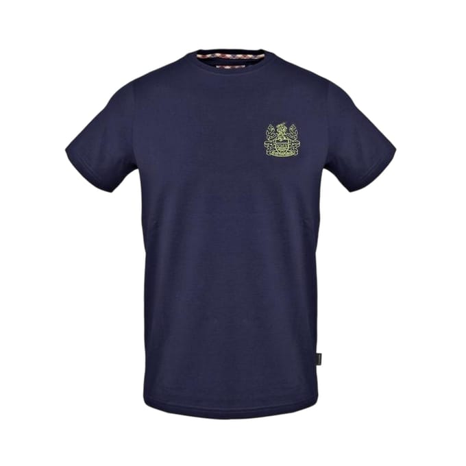 Aquascutum Heren Jersey Crew Hals T-shirt (Marine)