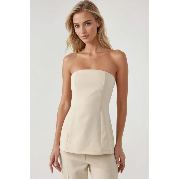 Strapless Aansluitende Lange Top