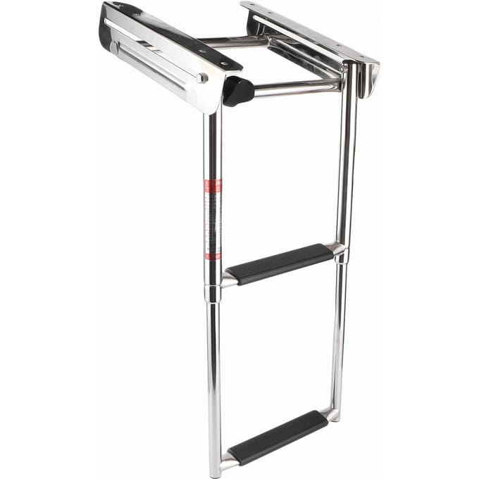 Marine Dekladder Telescopisch 2-Treden Boot Zwemplatform Trap Roestvrij Staal W Vast Touw gray