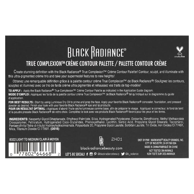 True Complexion, Cream Contour Palette, 8322 Light to Medium, 7.5G(0.26Oz) orange