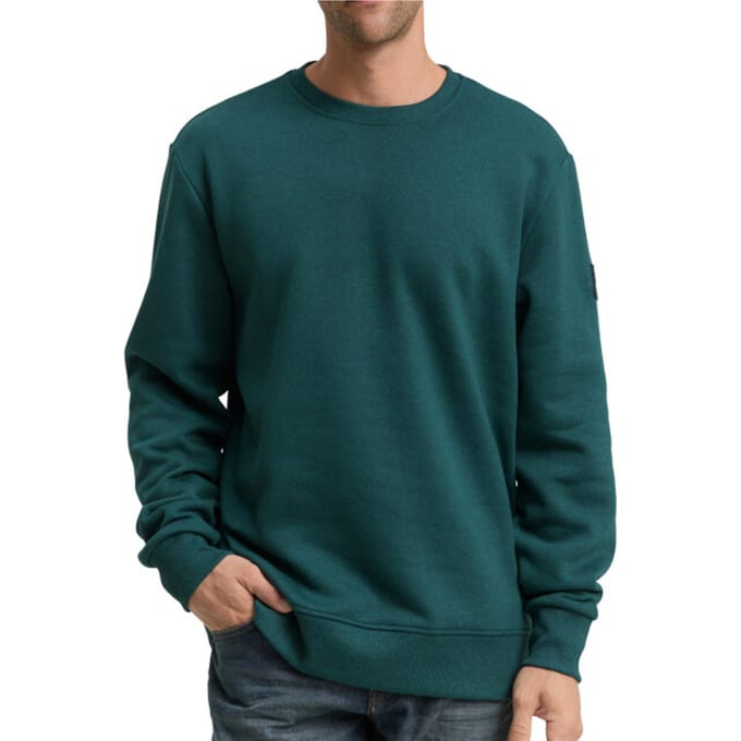 Tom Tailor - Sweater Ronde hals - Mannen - L - Groen - Katoen - 1047803