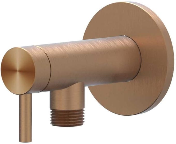 IVY Toebehoren Hoekstopkraan 1/2" 3/8 RVS316 geborsteld mat koper PVD