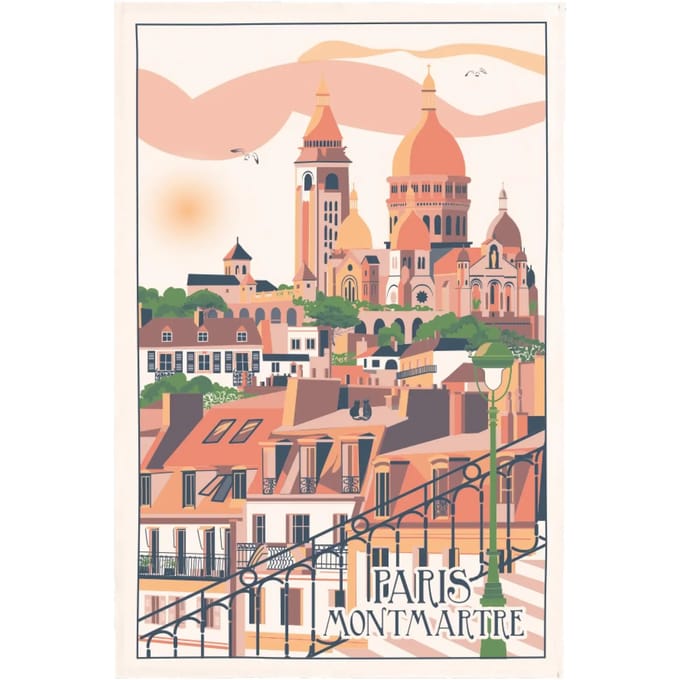 Keukenhanddoek dorp Montmartre Winkler