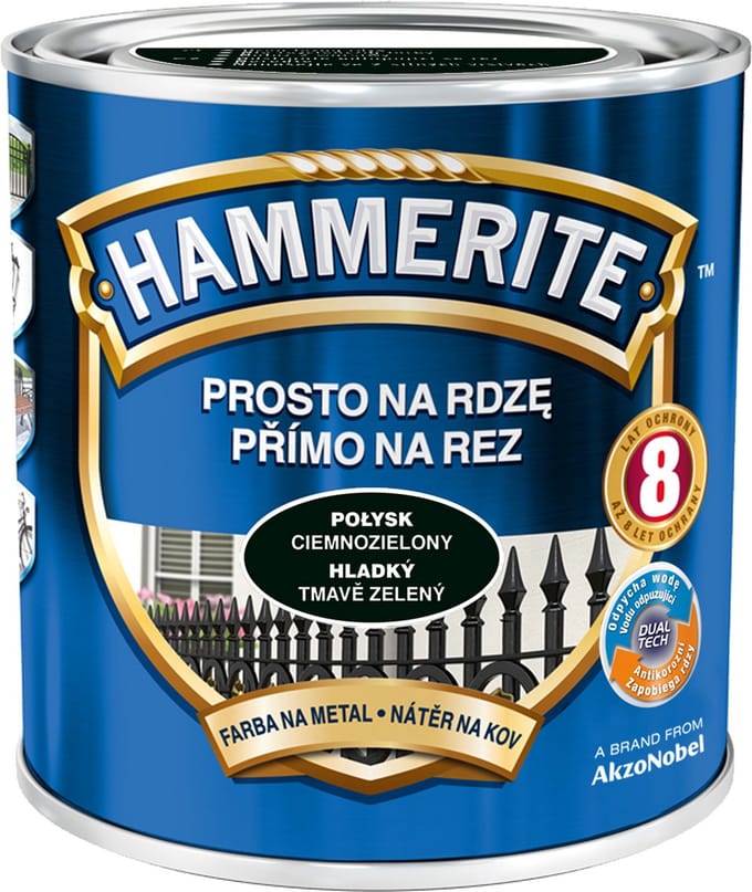 Hammerite Direct roest glad 0,7 l, donkergroen
