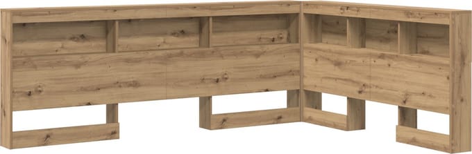 vidaXL - Opberghoofdbord - Artisan - Eiken - Bewerkt - hout