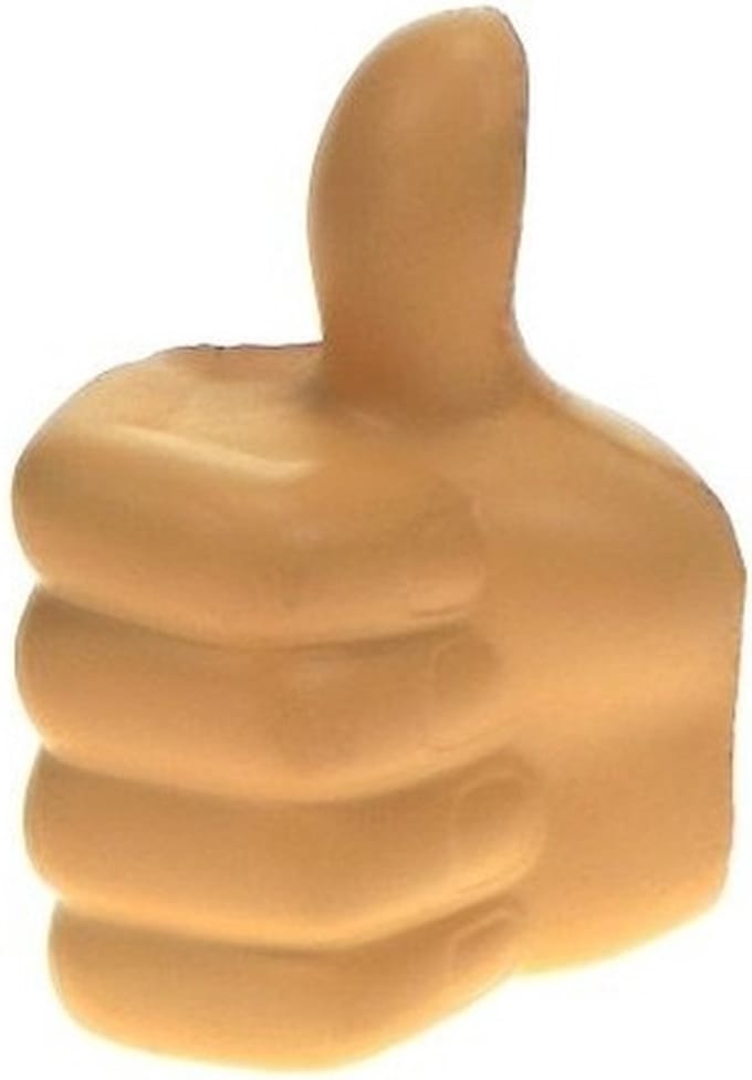 Stressbal - 3x stuks - duim - beterschap - sterkte - geslaagd cadeau - anti stress