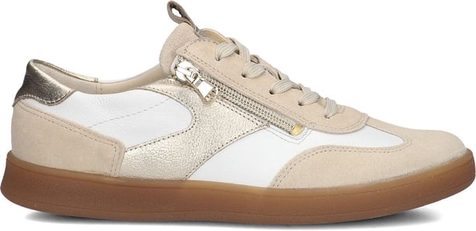 Waldläufer Daisy Sneakers - Leer - Dames - Beige - Maat 36