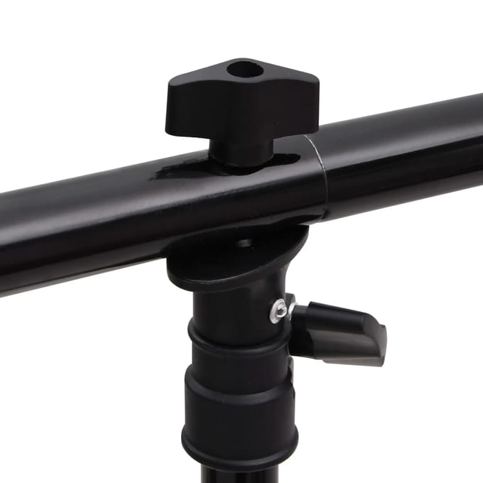 Vidaxl Achtergrondstandaard, T-vormig, Zwart, 201X60X(70-200) cm