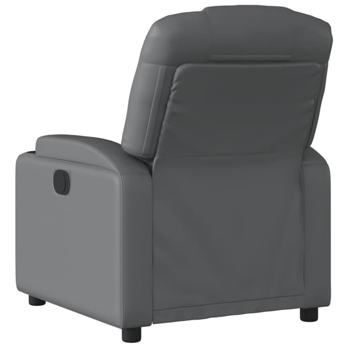 vidaXL - Relaxfauteuil - grijs - kunstleer