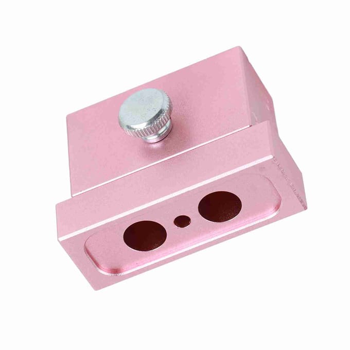Moule à rouge à lèvres en alliage d'aluminium, or Rose, double usage, outil de fabrication de baume à lèvres, DIY, 12.1 (2 trous) pink