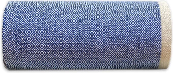 Lantara Plaid Katoen Diamant - Lapis Blauw - 190x300cm
