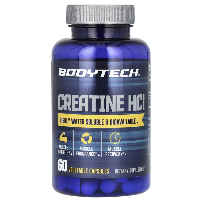 Creatine HCl, 750 mg, 60 Plantaardige Capsules
