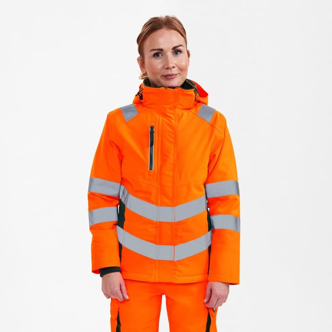 Engel Safety winterjack voor dames 1943-930 - Hi-vis Orange / Green - M