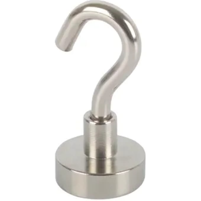 Fix-o-moll Magneet Met Haak - Haak - Neodymium - Diameter 16mm - 2 Stuks